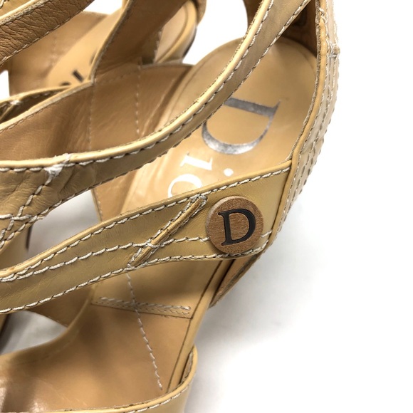 CHRISTIAN DIOR strappy  heels, made in Italy, size 40 - Picture 8 of 11